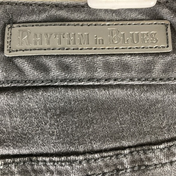 Rhythm in Blues Jeans Women's‎ Size 14 Modern Black Denim Stretch Straight Leg - Picture 13 of 16